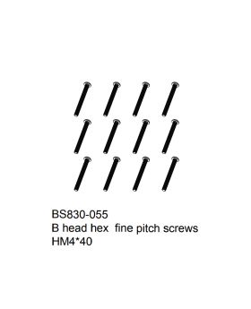 B head hex fine pitch screws HM4x40