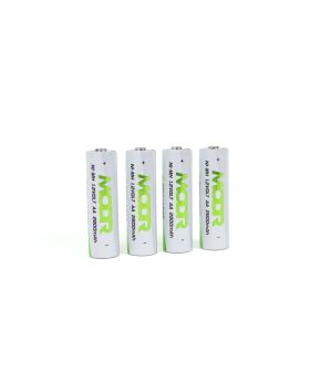 Modr Genopladelige AA-batterier 2800 mAh 4p