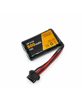 Volantex Li-Ion 7.4V (2s) 500mAh - JST SM 4-pin-stik