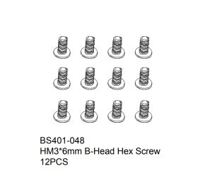 HM 3x6mm B-Head Hex Screw 12PCS