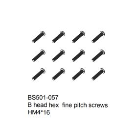 B head hex fine pitch screws HM4x16