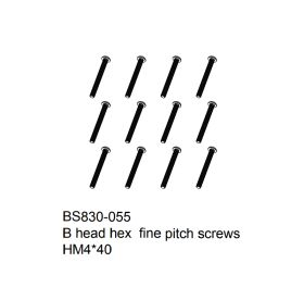 B head hex fine pitch screws HM4x40