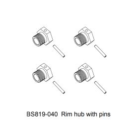 Rim hub with pins