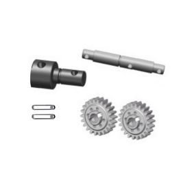 A. Motor Gear Drive Gear B. Motor Gear Axle C. Drive Shaft D. Pin 2 x 9