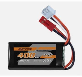 VOLANTEX Li-Po 7.4V 400mAh - JST 2-pin-stik