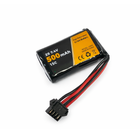 Volantex Li-Ion 7.4V (2s) 500mAh - JST SM 4-pin-stik